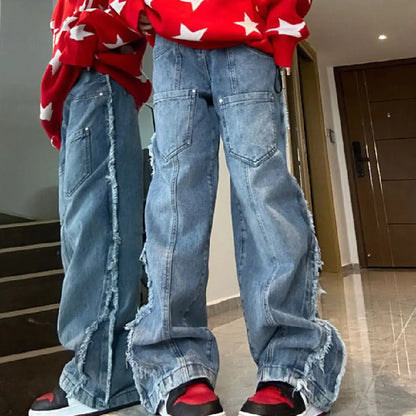 American Retro Street Style Fashion Pants